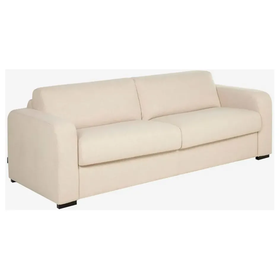 Fabrique de Styles Canapés Convertibles*Canapé convertible 28kg 2 places en tissu lenny crème - Porto