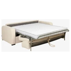 Fabrique de Styles Canapés Convertibles*Canapé convertible 28kg 2 places en tissu lenny crème - Porto