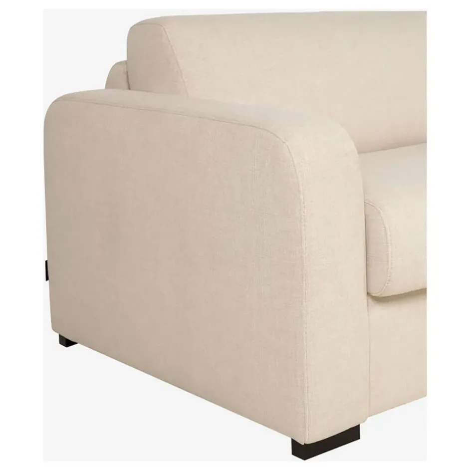 Fabrique de Styles Canapés Convertibles*Canapé convertible 28kg 2 places en tissu lenny crème - Porto