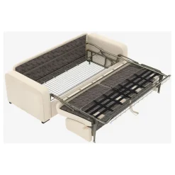 Fabrique de Styles Canapés Convertibles*Canapé convertible 28kg 2 places en tissu lenny crème - Porto