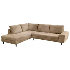 Fabrique de Styles Canapés D'angle*Canapé d'angle droit 5 places André - effet velours - Seven emerald