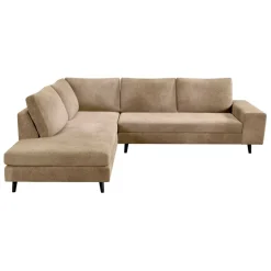 Fabrique de Styles Canapés D'angle*Canapé d'angle droit 5 places André - effet velours - Seven emerald