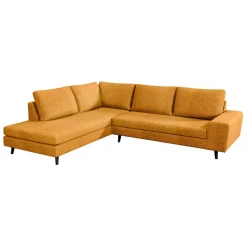 Fabrique de Styles Canapés D'angle*Canapé d'angle gauche 5 places André - tissu texturé - Crown moutarde