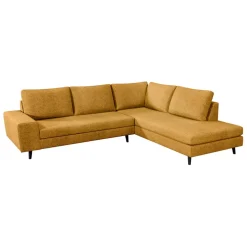 Fabrique de Styles Canapés D'angle*Canapé d'angle gauche 5 places André - tissu texturé - Crown moutarde