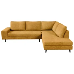 Fabrique de Styles Canapés D'angle*Canapé d'angle gauche 5 places André - tissu texturé - Crown moutarde