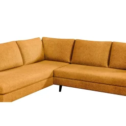 Fabrique de Styles Canapés D'angle*Canapé d'angle gauche 5 places André - tissu texturé - Crown moutarde
