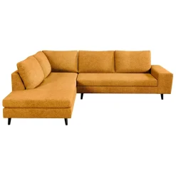 Fabrique de Styles Canapés D'angle*Canapé d'angle gauche 5 places André - tissu texturé - Crown moutarde