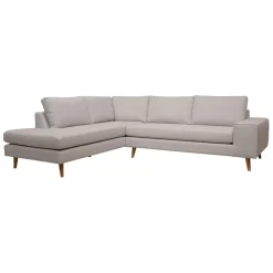 Fabrique de Styles Canapés D'angle*Canapé d'angle gauche 5 places André - velours vintage - Adore kaki hunter