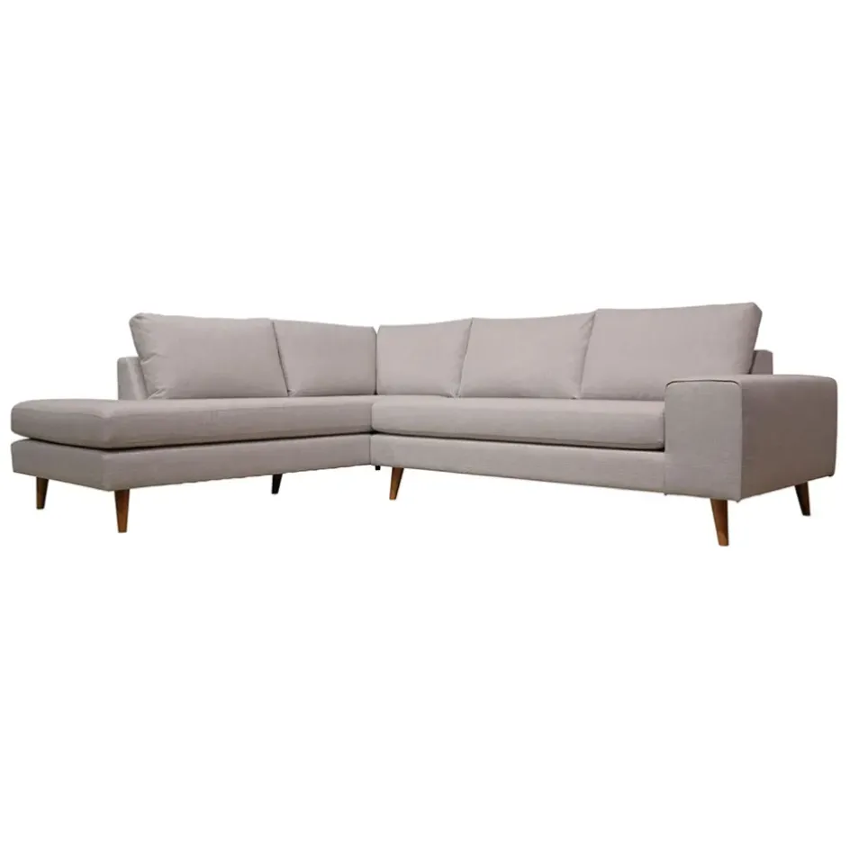 Fabrique de Styles Canapés D'angle*Canapé d'angle gauche 5 places André - velours vintage - Adore kaki hunter