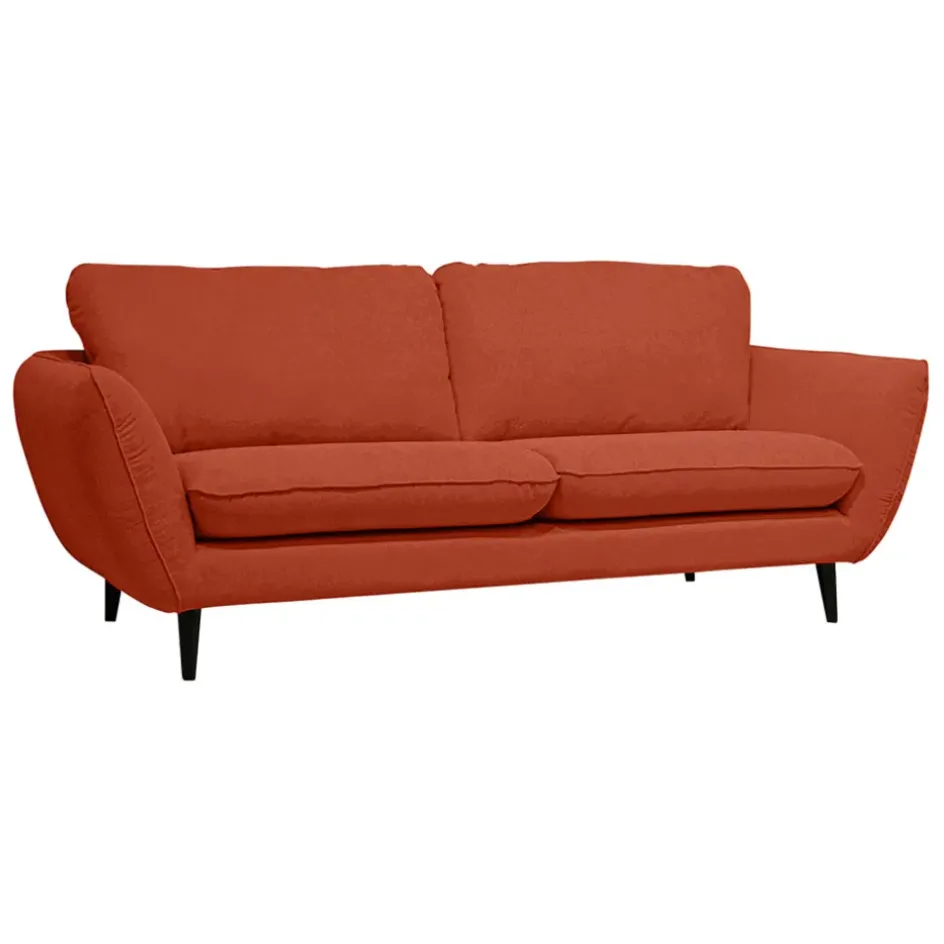 Fabrique de Styles Canapés Fixes*Canapé fixe 2 places AXEL - Effet Velours - Seven Anthracite