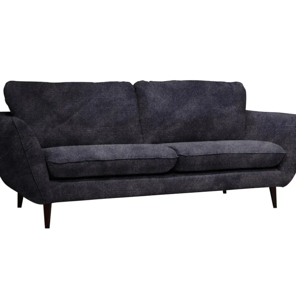 Fabrique de Styles Canapés Fixes*Canapé fixe 3 places Axel - Velours Vintage - Adore Anthracite