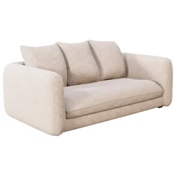 Fabrique de Styles Canapés Fixes*Canapé fixe 3 places Basile - Effet Velours Côtelé - Fjord Écru