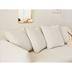 Fabrique de Styles Canapés Fixes*Canapé fixe 3 places Basile - Effet Velours Côtelé - Fjord Écru