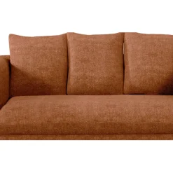 Fabrique de Styles Canapés Fixes*Canapé fixe 3 places Basile - Velours Texturé - Perfect Harmony Écureuil