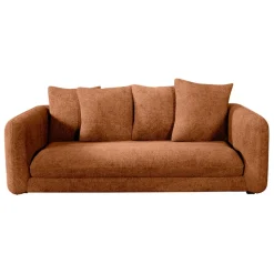 Fabrique de Styles Canapés Fixes*Canapé fixe 3 places Basile - Velours Texturé - Perfect Harmony Écureuil