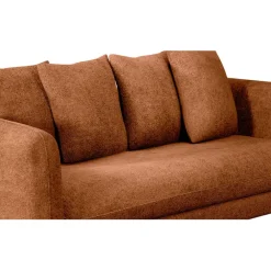 Fabrique de Styles Canapés Fixes*Canapé fixe 3 places Basile - Velours Texturé - Perfect Harmony Écureuil