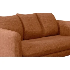 Fabrique de Styles Canapés Fixes*Canapé fixe 3 places Basile - Velours Texturé - Perfect Harmony Écureuil