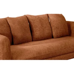 Fabrique de Styles Canapés Fixes*Canapé fixe 3 places Basile - Velours Texturé - Perfect Harmony Écureuil