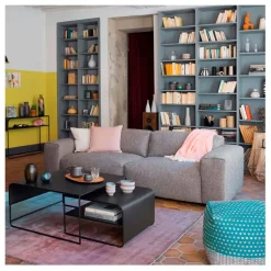 Fabrique de Styles Canapés Fixes*Canapé fixe 4 places en tissu bellagio gris - Posada