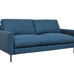 Fabrique de Styles Canapés Fixes*Canapé fixe 3 places Gaspard - Velours Texturé - Dany Bleu grisé