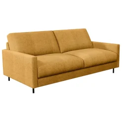 Fabrique de Styles Canapés Fixes*Canapé fixe 3 places Gaspard - Tissu Texturé - Crown Moutarde