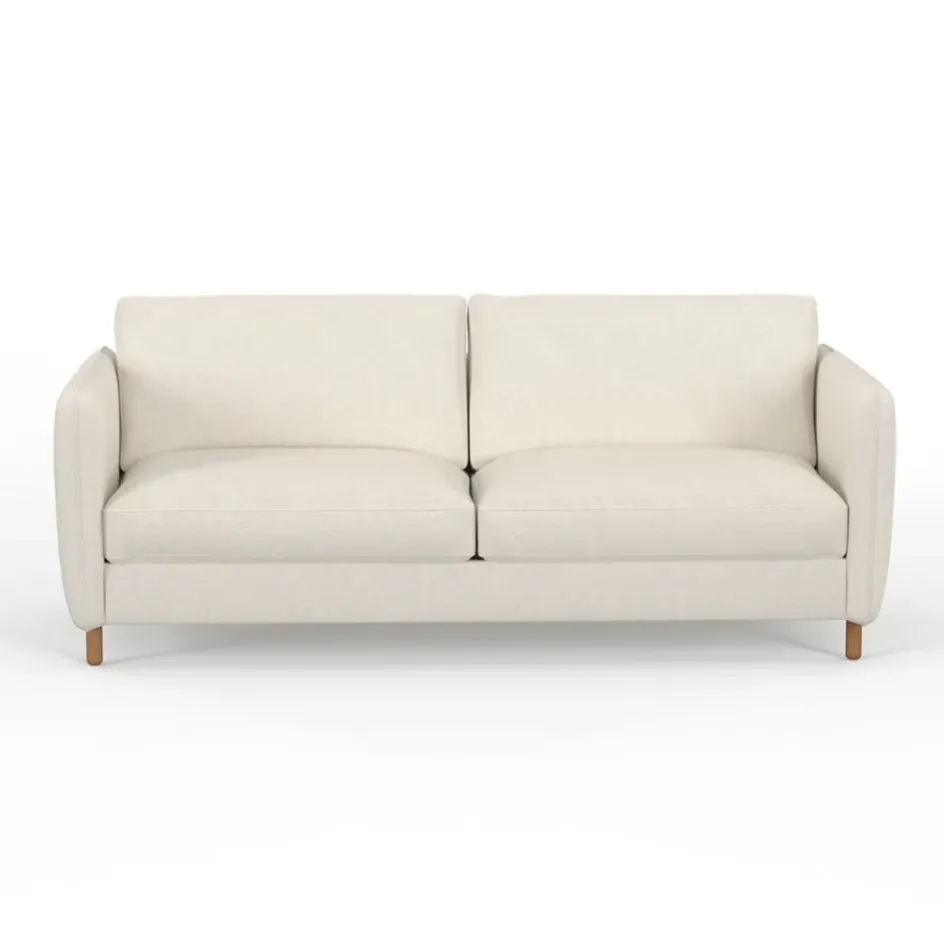 Fabrique de Styles Canapés Fixes*Canapé fixe 4 places Gustave - Velours Texturé - Dany Ecru