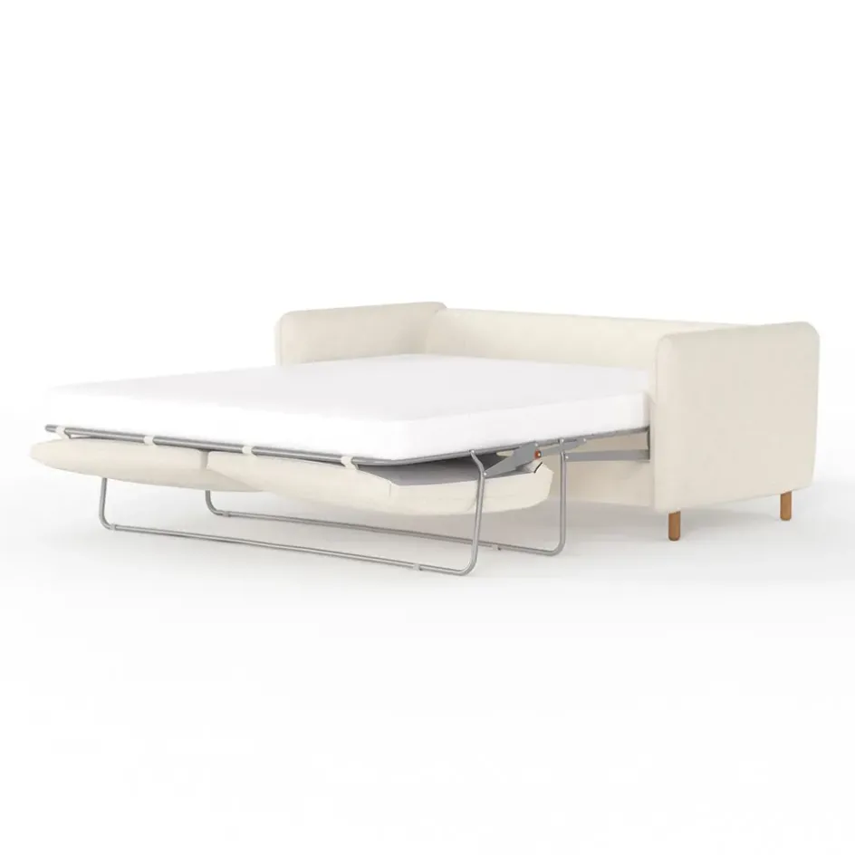 Fabrique de Styles Canapés Fixes*Canapé fixe 4 places Gustave - Velours Texturé - Dany Ecru