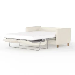 Fabrique de Styles Canapés Fixes*Canapé fixe 4 places Gustave - Velours Texturé - Dany Ecru