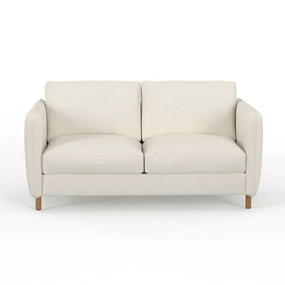 Fabrique de Styles Canapés Fixes*Canapé fixe 4 places Gustave - Velours Texturé - Dany Ecru