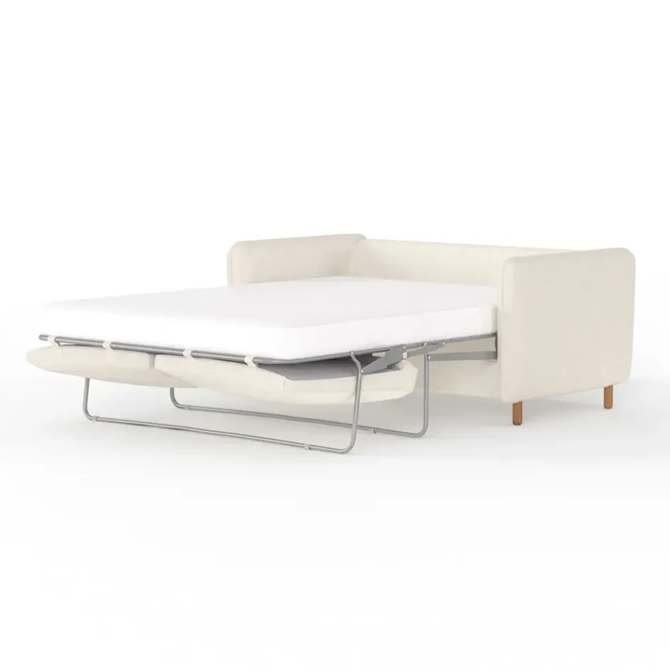 Fabrique de Styles Canapés Fixes*Canapé fixe 4 places Gustave - Velours Texturé - Dany Ecru