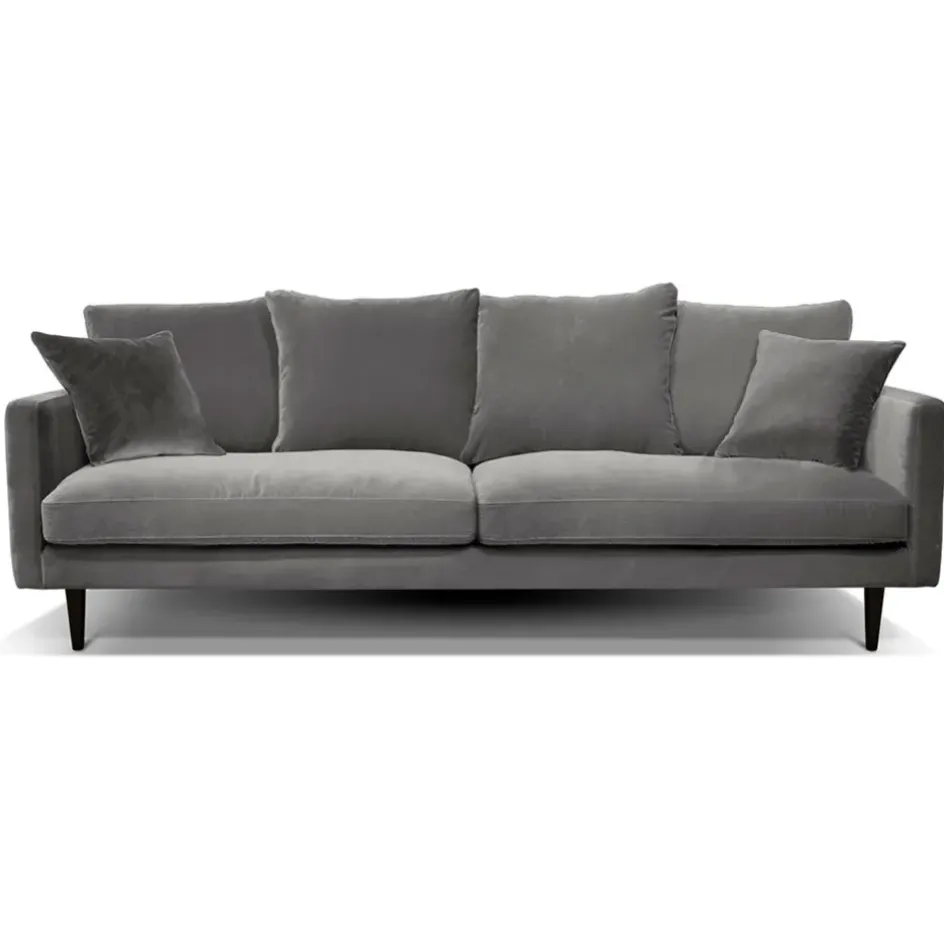 Fabrique de Styles Canapés Fixes*Canapé fixe 4 places Marius - Effet Velours - Seven Turtle