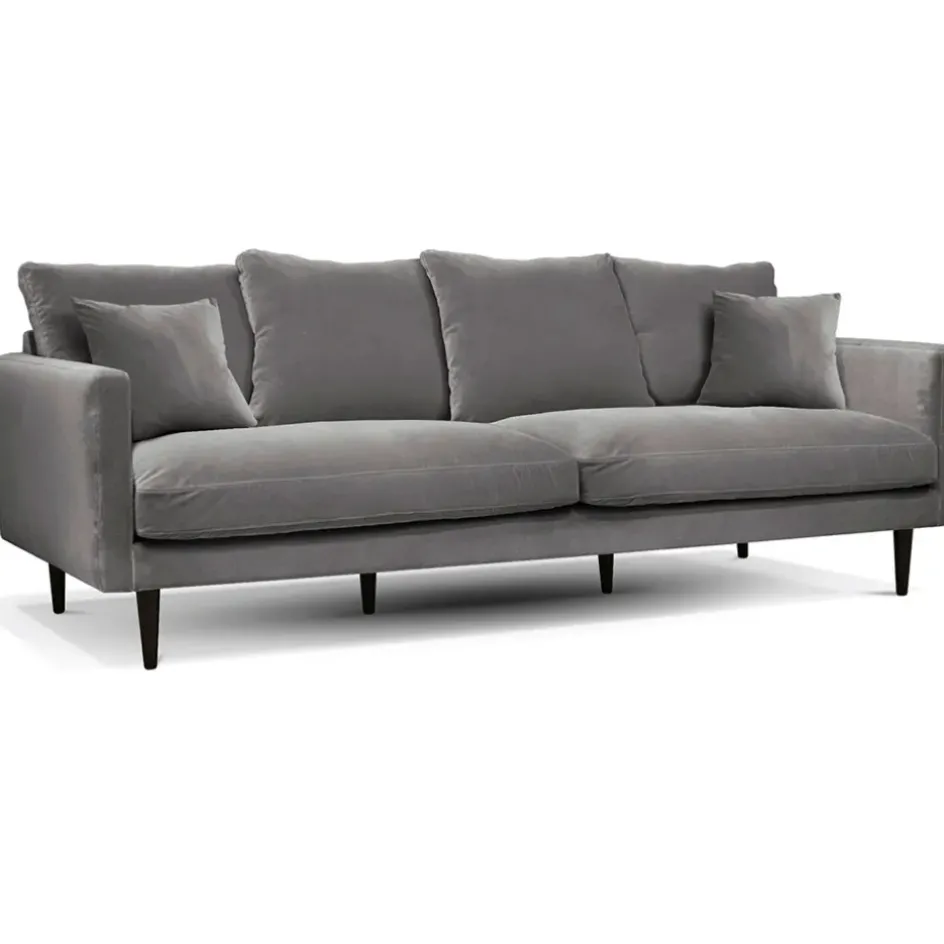 Fabrique de Styles Canapés Fixes*Canapé fixe 4 places Marius - Effet Velours - Seven Turtle