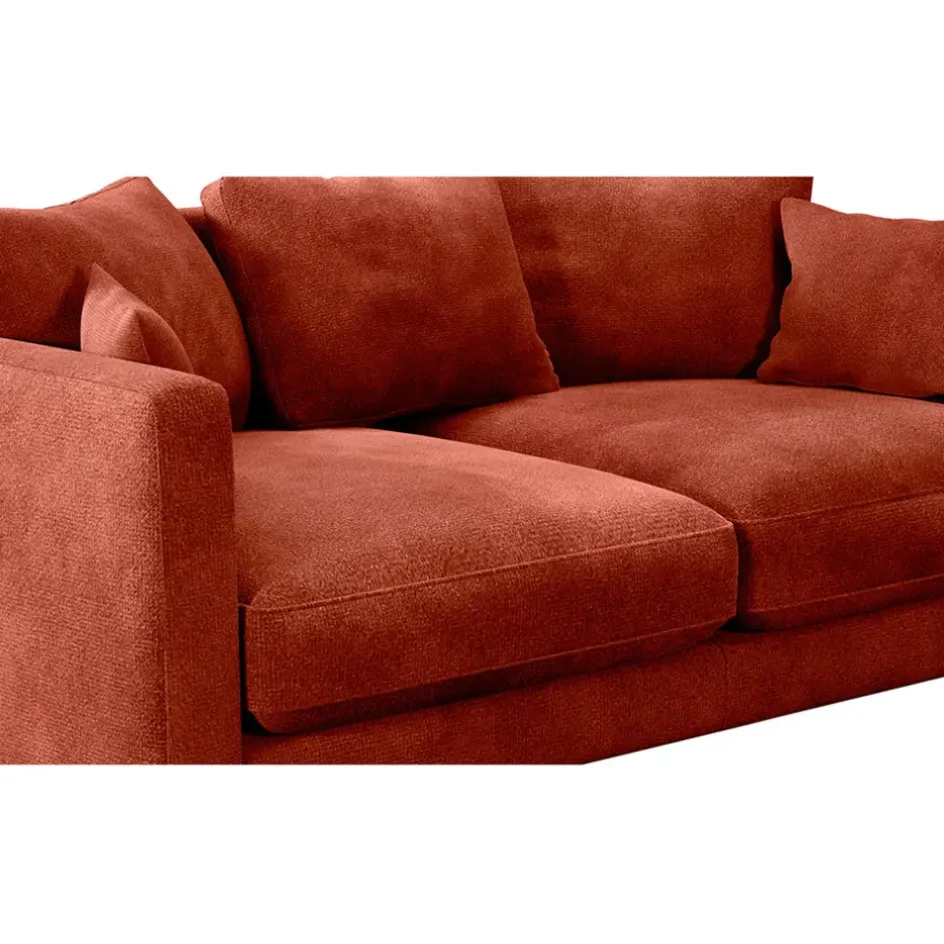 Fabrique de Styles Canapés Fixes*Canapé fixe 4 places Marius - Effet Velours - Seven Turtle