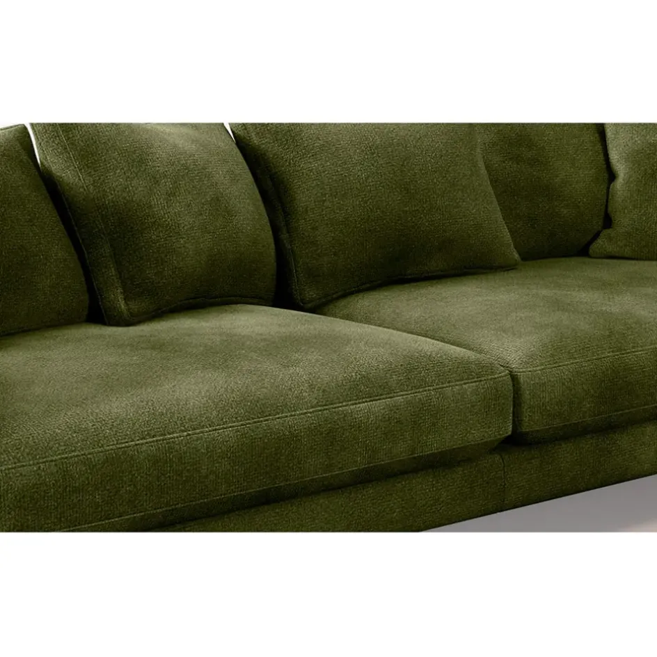 Fabrique de Styles Canapés Fixes*Canapé fixe 4 places Marius - Effet Velours - Seven Turtle