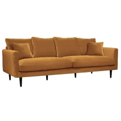 Fabrique de Styles Canapés Fixes*Canapé fixe 4 places Marius - Velours Vintage - Adore Gold