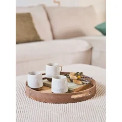 Fabrique de Styles Canapés Modulables*Canapé modulable 4 places avec pouf ivoire - Aubin