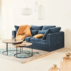 Fabrique de Styles Canapés Modulables*Canapé modulable 3 places é avec pouf - Auguste