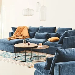 Fabrique de Styles Canapés Modulables*Canapé modulable 4 places é avec pouf - Auguste