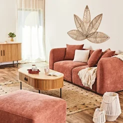 Fabrique de Styles Canapés Modulables*Canapé modulable 3 places avec pouf - Andrea