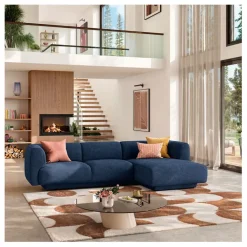 Fabrique de Styles Canapés D'angle*Canape angle droit 4 places en tissu texturé - Austin