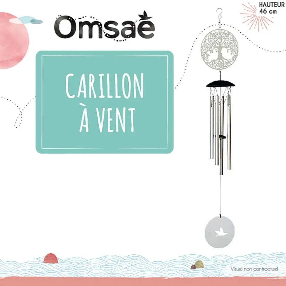 Fabrique de Styles Méditation Et Yoga*Carillon à vent arbre de vie 46 cm