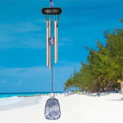 Fabrique de Styles Méditation Et Yoga*Carillon à vent lapis-lazuli h29cm