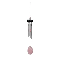 Fabrique de Styles Méditation Et Yoga*Carillon à vent quartz rose h29cm