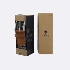 Fabrique de Styles Accessoires Mode*Ceinture tressée bleu marine et écru taille unique