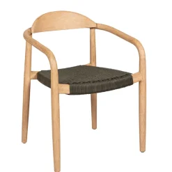 Fabrique de Styles Chaises*Chaise avec accoudoirs en bois d'eucalyptus kaki - Anam