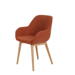 Fabrique de Styles Chaises*Chaise avec accoudoirs en tissu bouclette - Altea