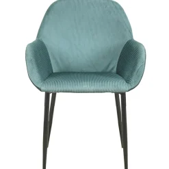 Fabrique de Styles Chaises*Chaise avec accoudoirs en velours côtelé canard - Julia