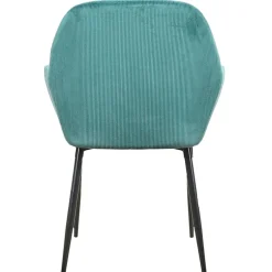 Fabrique de Styles Chaises*Chaise avec accoudoirs en velours côtelé canard - Julia