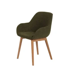 Fabrique de Styles Chaises*Chaise avec accoudoirs en tissu bouclette - Altea