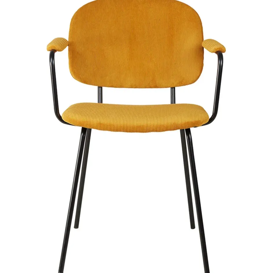 Fabrique de Styles Chaises*Chaise avec accoudoirs en velours côtelé - Aston